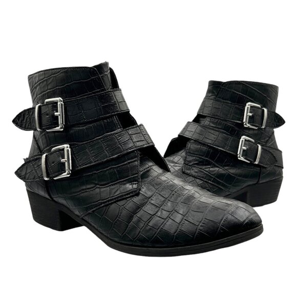 a.n.a. Afra Motorcycle Ankle Boots (9M) - Picture 1 of 15